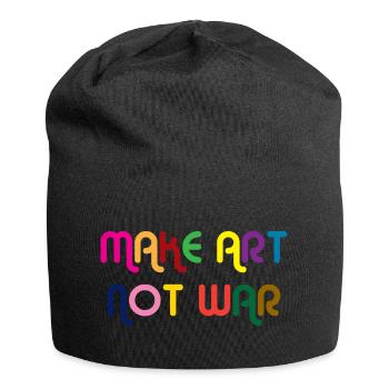Make Art Not War - Jersey Beanie - black - Front