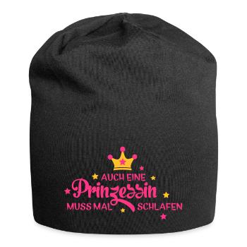 schlafen - Jersey-Beanie - Schwarz - Vorne