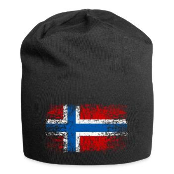 Norwegen 002 AllroundDesigns - Jersey-Beanie - Schwarz - Vorne