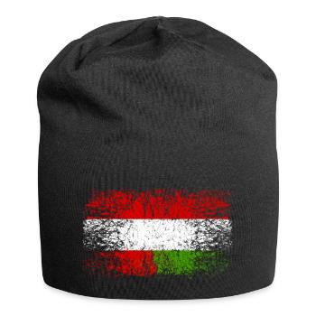 Österreich Ungarn 001 AllroundDesigns - Jersey-Beanie - Schwarz - Vorne