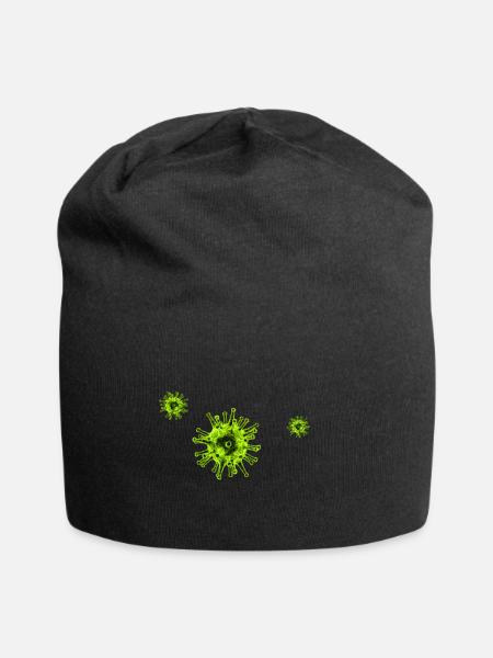 NeonVirus Muster - Jersey-Beanie - Schwarz