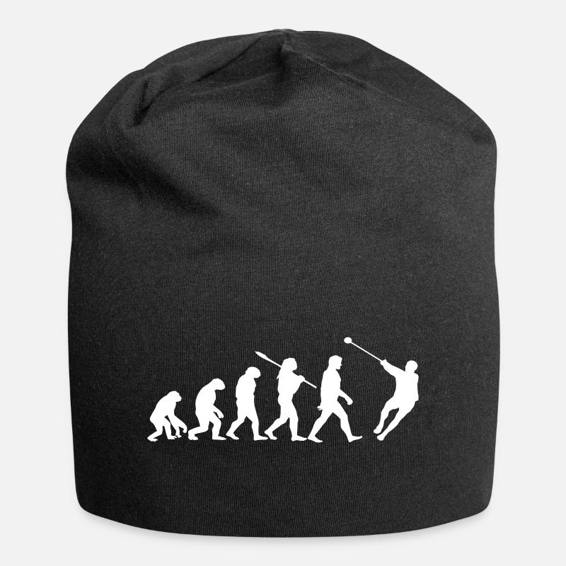 Hammer thrower Evolution Hammer throw | gift idea - Jersey Beanie - black
