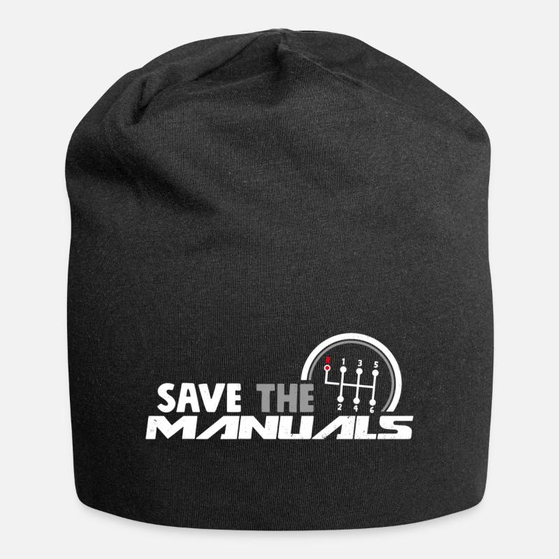 Save The Manuals - Funny Three Pedals Car Guy - Jersey-Beanie - Schwarz