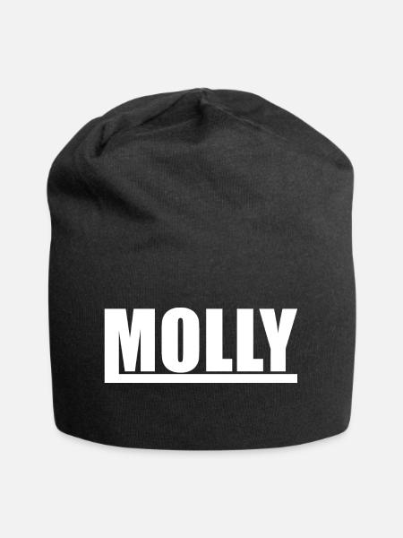Molly - Jersey-Beanie - Schwarz