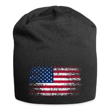 Vintage USA Flagge - Jersey-Beanie - Schwarz - Vorne