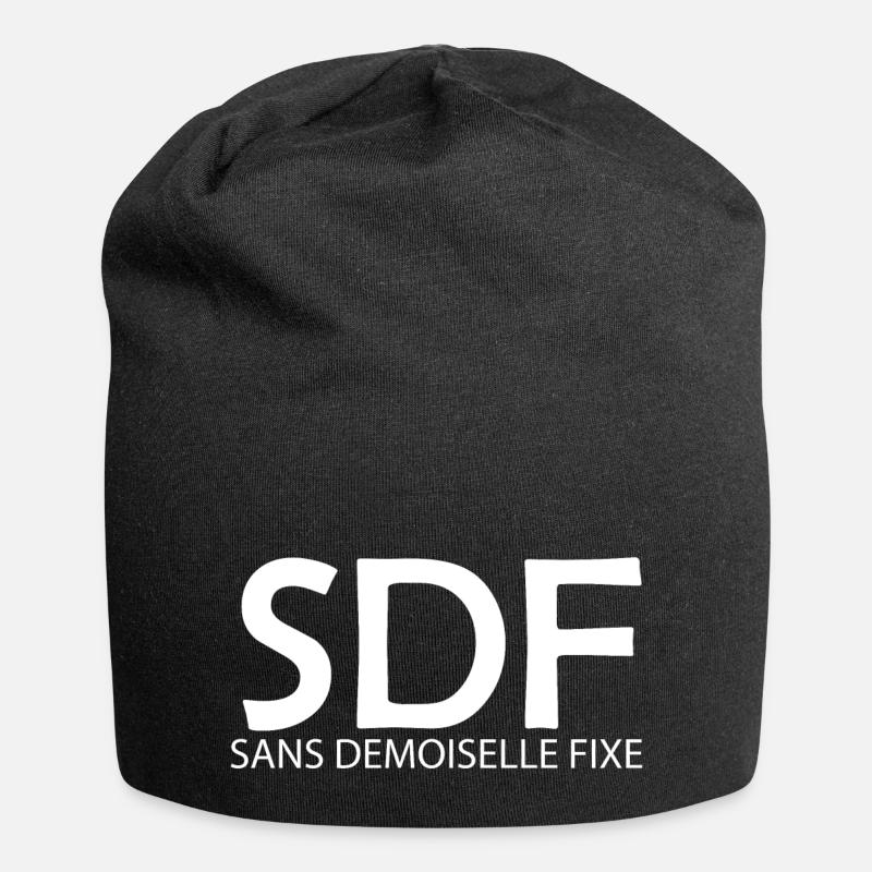 SDF - Bonnet en jersey - noir
