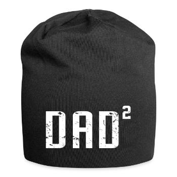 DAD von 2 - lustige Vatertagsgeschenk - Papa zwei Kinder - Jersey-Beanie - Schwarz - Vorne