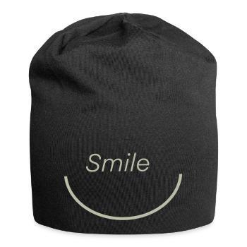 smile - Jersey-Beanie - Schwarz - Vorne