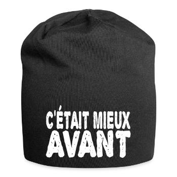 c'était mieux avant - Bonnet en jersey - noir - Devant