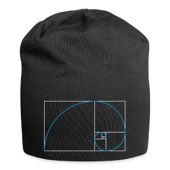 Golden ratio and golden spiral - Jersey Beanie - black - Front