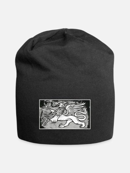 Ein Greif in grau - Jersey-Beanie - Schwarz