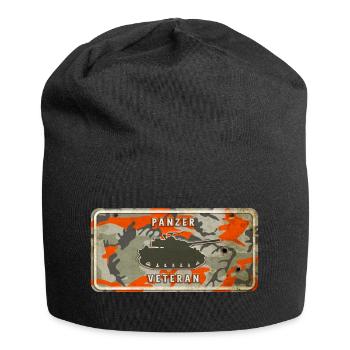 Panzer Veteran Vintage Design - Jersey-Beanie - Schwarz - Vorne