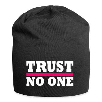 Trust no one - Jersey Beanie - black - Front
