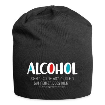 Alcohol (dark) - Jersey Beanie - black - Front