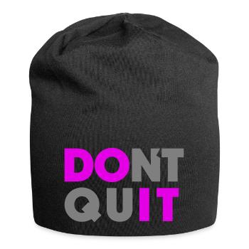 Do it Dont Quit - Jersey-Beanie - Schwarz - Vorne