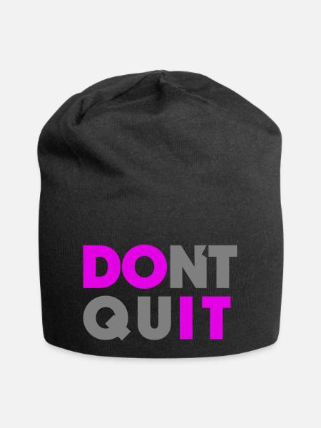 Do it Dont Quit - Jersey-Beanie - Schwarz