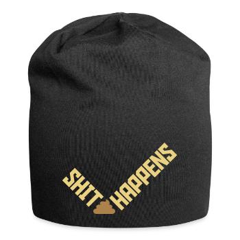 La merde arrive la citation d’humour - Bonnet en jersey - noir - Devant