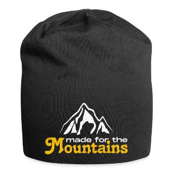 Made for the Mountains. Hike Hiking Design - Jersey Beanie - black - Front