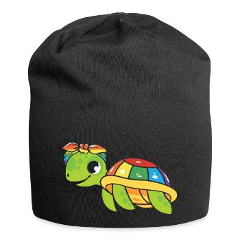 Schildkröte Meeresschildkröte Meer Wasser LGBTQ+ - Jersey-Beanie - Schwarz - Vorne