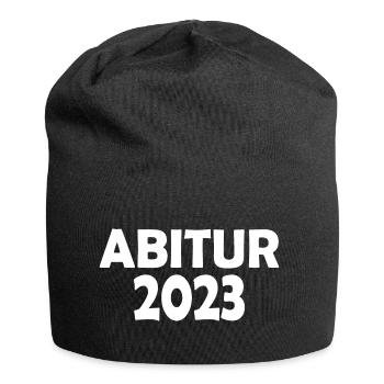 Abitur 2023 - Jersey-Beanie - Schwarz - Vorne