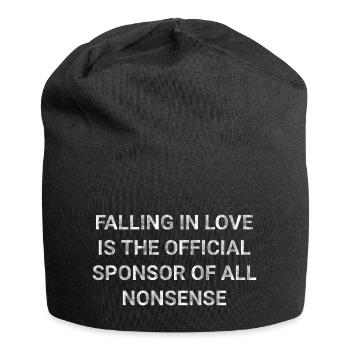 Falling In Love Is The Official Sponsor Nonsense - Jersey Beanie - black - Front