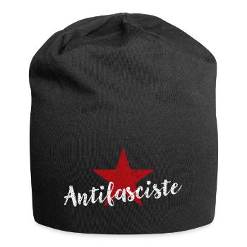 Antifasciste - Bonnet en jersey - noir - Devant