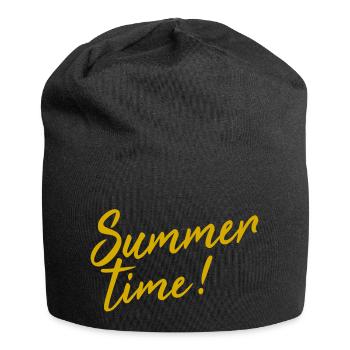 Heure d'été! - Bonnet en jersey - noir - Devant