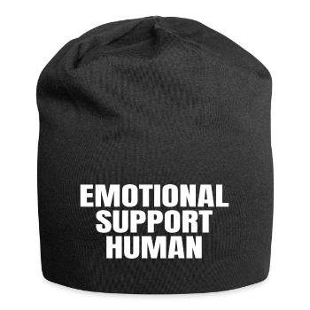 Emotional Support Human - Jersey-Beanie - Schwarz - Vorne