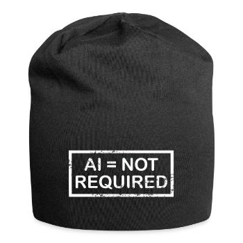 AI = not required (white) - Jersey Beanie - black - Front