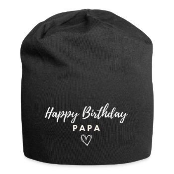 Happy Birthday Papa - Jersey-Beanie - Schwarz - Vorne