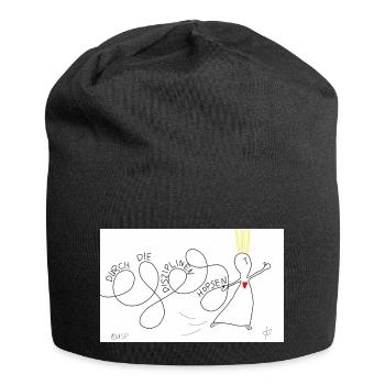 Durch die Disziplinen hopsen. - Jersey-Beanie - Schwarz - Vorne