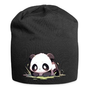 Adorable Panda - Jersey Beanie - black - Front