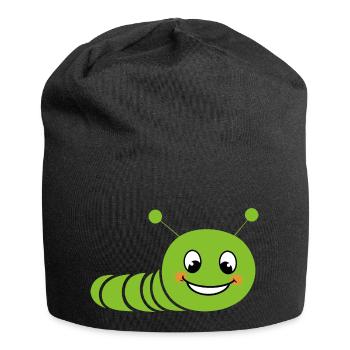 Chenilles insecte Amour petite chenille - Bonnet en jersey - noir - Devant