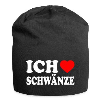 Ich liebe schwänze - Jersey-Beanie - Schwarz - Vorne