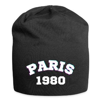 Paris 1980 Design - Jersey-Beanie - Schwarz - Vorne