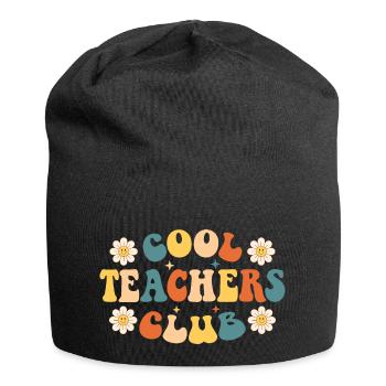 Cooler Lehrer-Club - Jersey-Beanie - Schwarz - Vorne