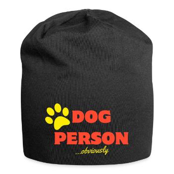 Dog Person - Jersey-Beanie - Schwarz - Vorne