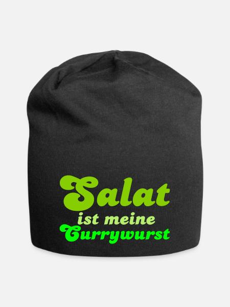 Salat ist meine Currywurst - Jersey Beanie - black