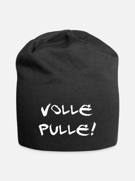 Volle Pulle! - Spruch - Jersey-Beanie - Schwarz