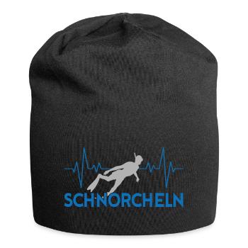 Schnorcheln Herzschlag - Jersey-Beanie - Schwarz - Vorne