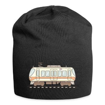 Eisenbahn Comic Look - Jersey-Beanie - Schwarz - Vorne