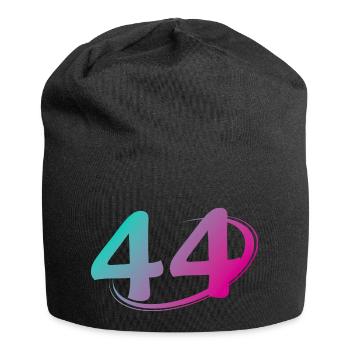 Nummer 44 mehrfarbig - Jersey-Beanie - Schwarz - Vorne