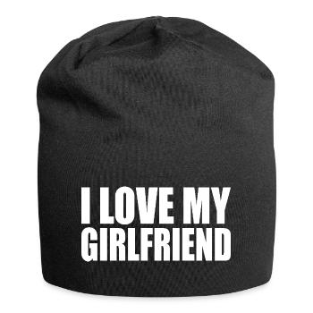 I love my girlfriend - Jersey-Beanie - Schwarz - Vorne