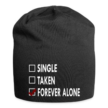 SINGLE FOREVER ALONE - Bonnet en jersey - noir - Devant