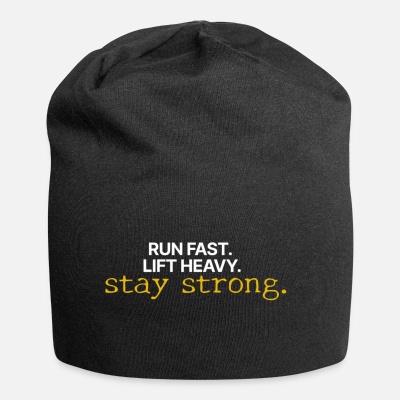 Motivation | stay strong | Be strong - Jersey Beanie - black