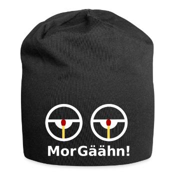 Morgäähn! T-Shirts & mehr für Morgenmuffel - Jersey-Beanie - Schwarz - Vorne