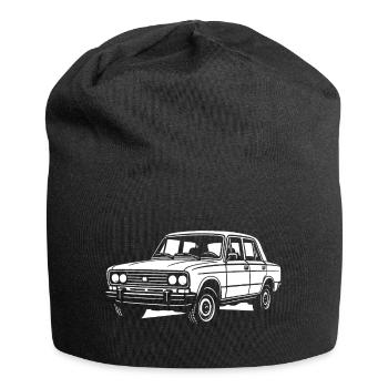 Klassiker mit Charakter - Jersey-Beanie - Schwarz - Vorne