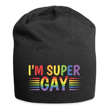 I´m super gay LGBT - Jersey-Beanie - Schwarz - Vorne