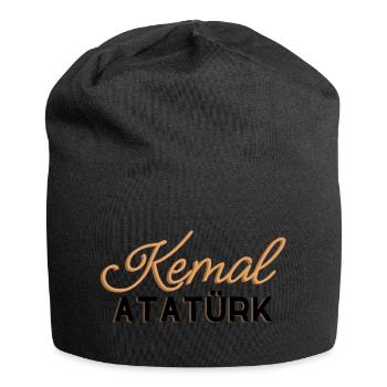 Ataturk Design  - Jersey-Beanie - Schwarz - Vorne