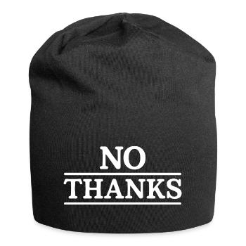 no thanks - Jersey Beanie - black - Front